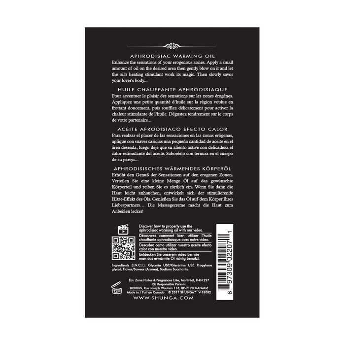 Warming Oil – product image 2 – SKU SHU2207