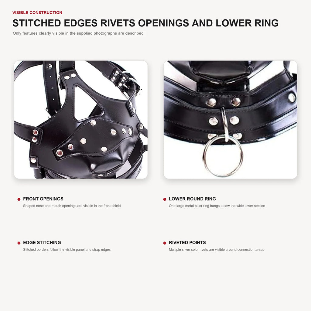 Head Harness Dildo Gag Mask with Removable Insert – image 6