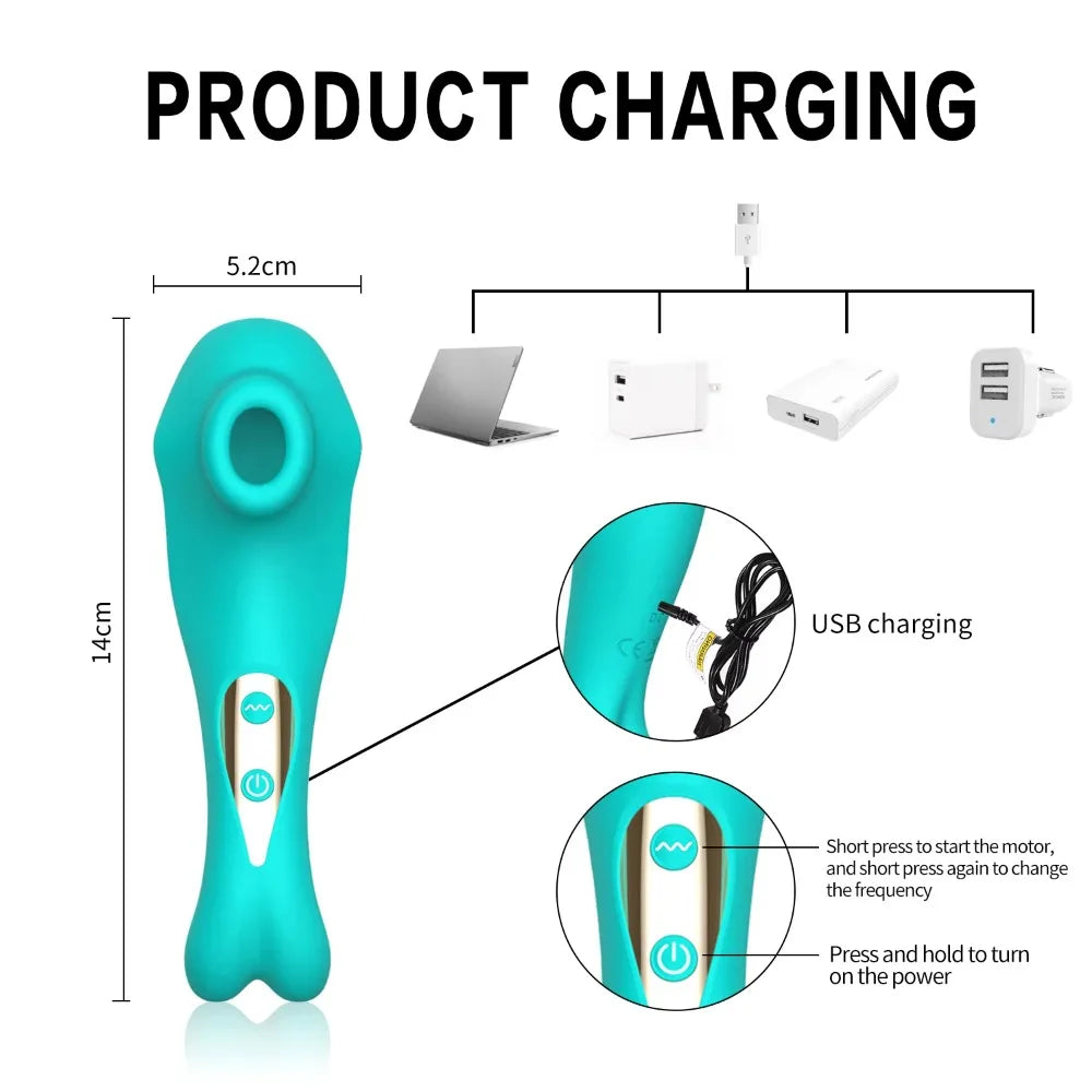 10-Frequency USB Rechargeable Clitoral Suction Stimulator – image 6