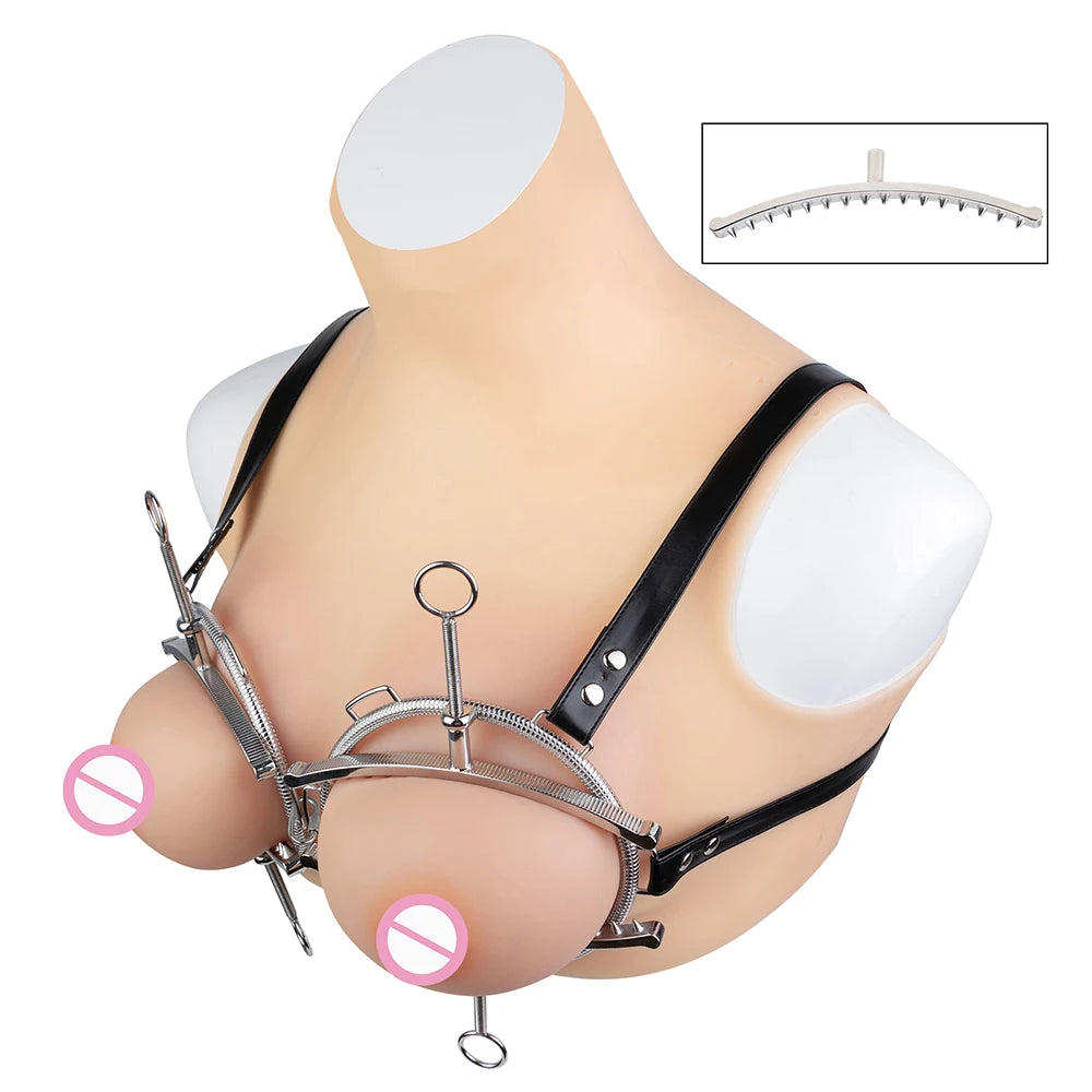 Metal Nipple Clamps with Spikes and Chain – image 5