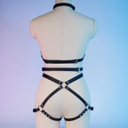 Garter Body Harness Belt, Black Punk Gothic PU – image 5
