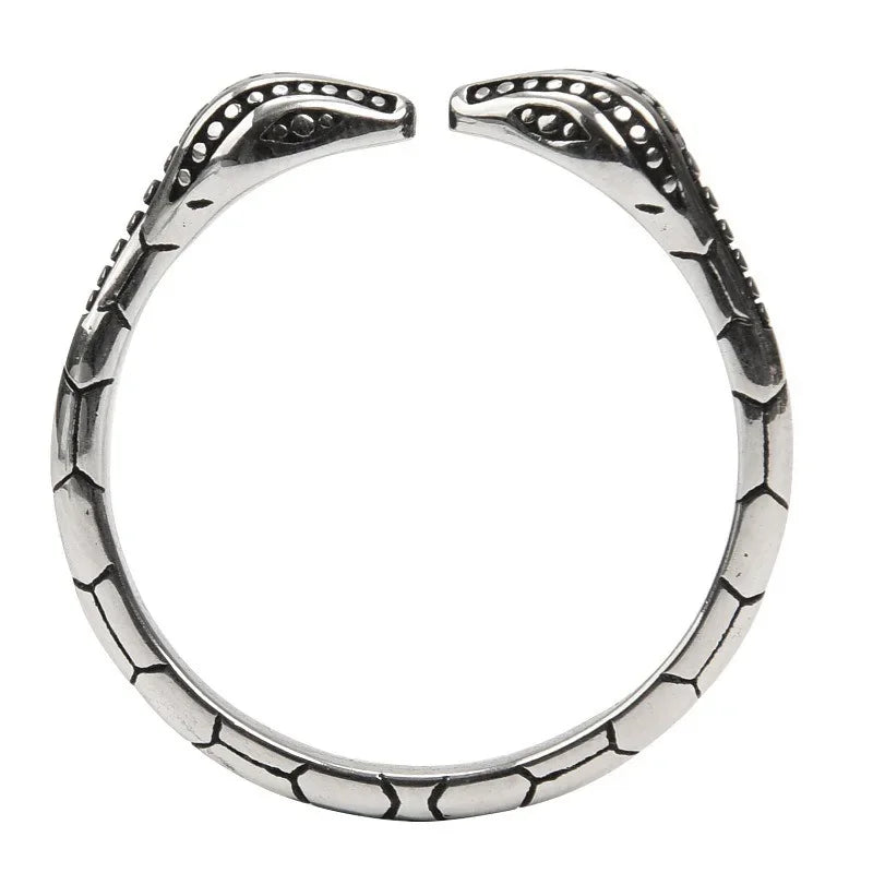 Penis and Scrotum Restraint Ring, Stainless Steel Snake Head – image 4