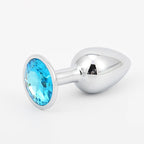 Stainless Steel Anal Plug with Colored Crystal Accent – image 5
