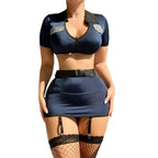 Women's Two-Piece Police Roleplay Costume – image 1