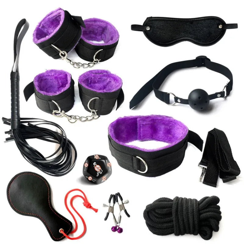 BDSM Bondage Restraint Set with Cuffs, Gag and Rope – image 3