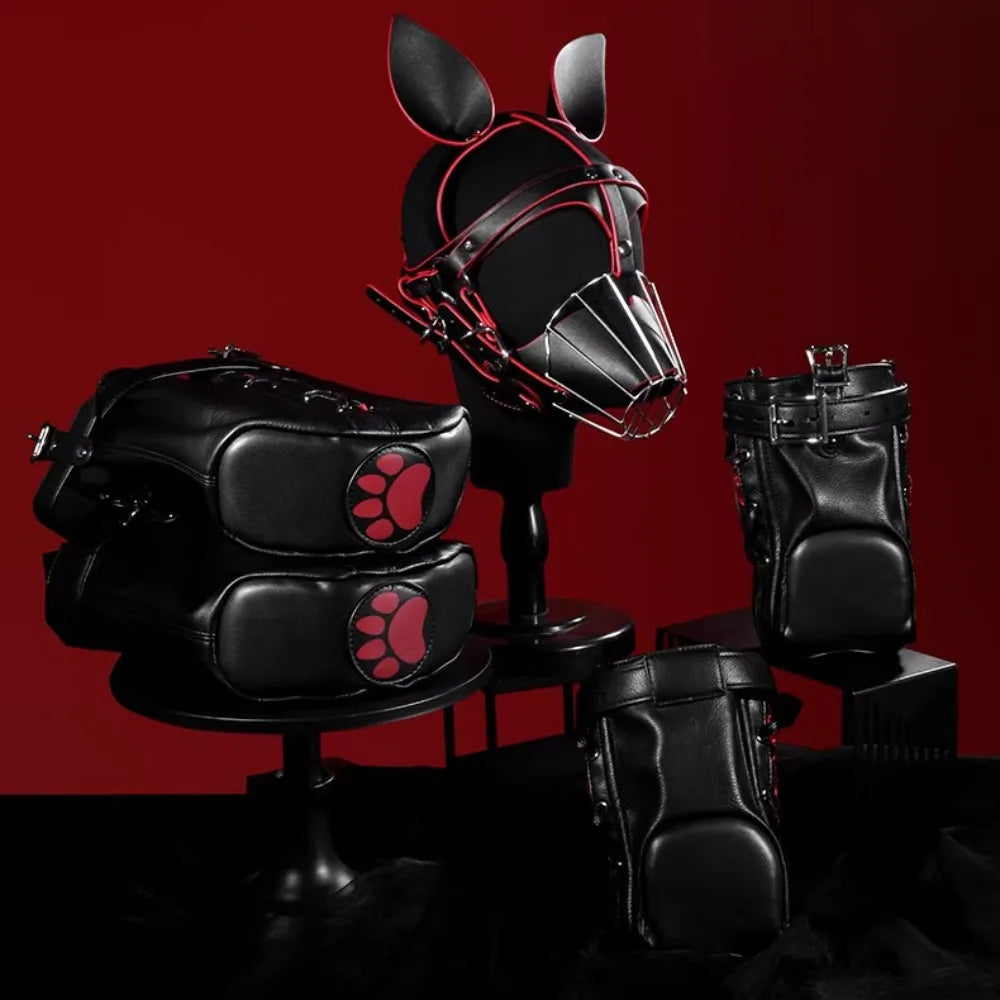 K9 BDSM Pet Play Hood and Restraint Set – image 6