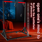 Metal Bondage Restraint Frame with Chains, Cuffs and Stool – image 3