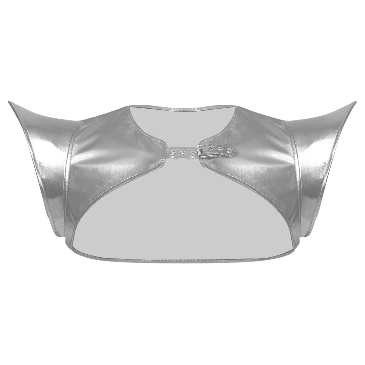 Men's Holographic Shoulder Armor Corset Crop Top – image 3