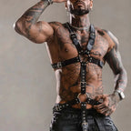 Men's Leather Chest Harness with Adjustable Straps – image 2