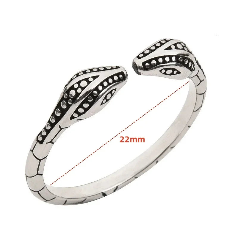 Penis and Scrotum Restraint Ring, Stainless Steel Snake Head – image 7