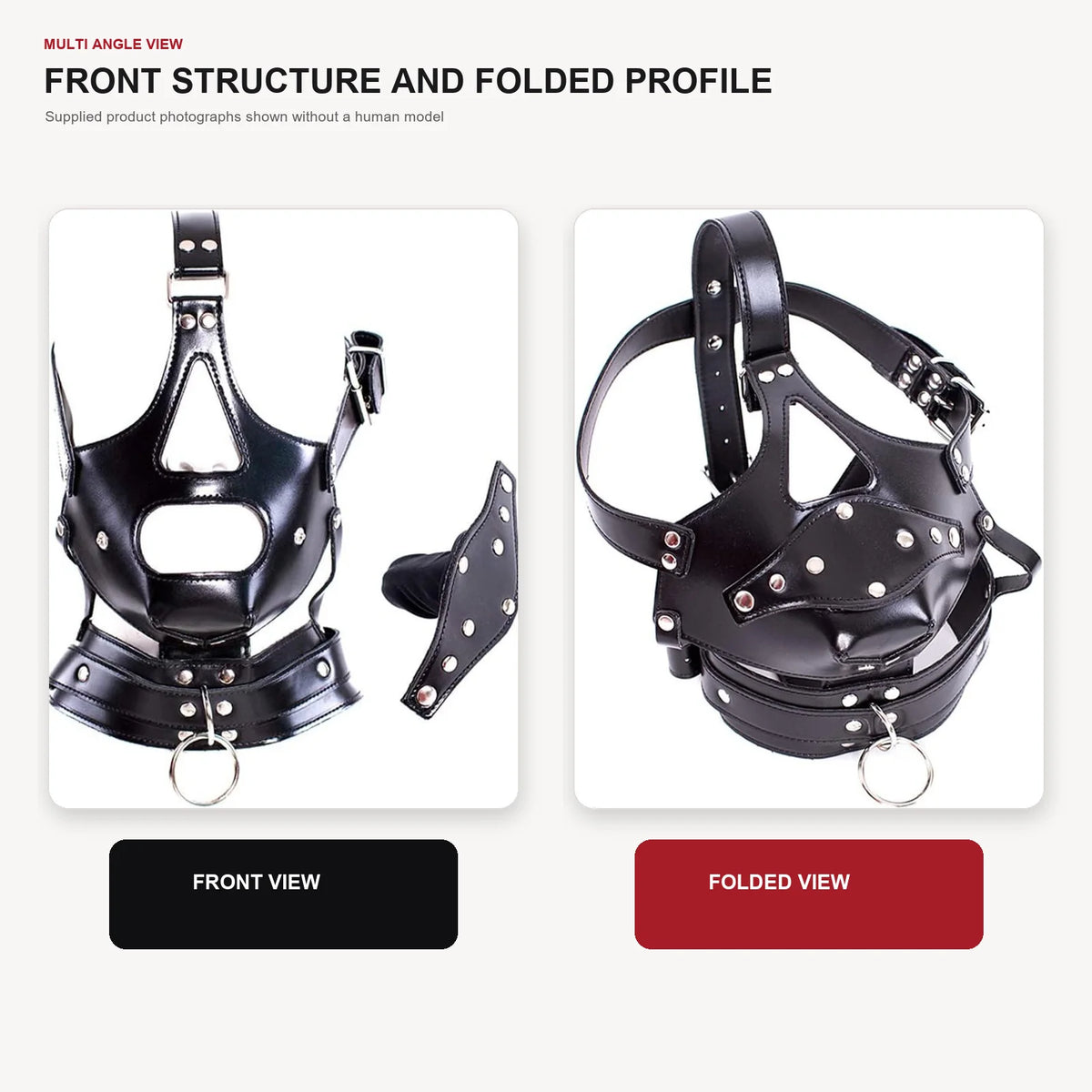 Head Harness Dildo Gag Mask with Removable Insert – image 4