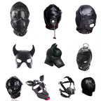 Leather Padded BDSM Head Harness Mask – image 1