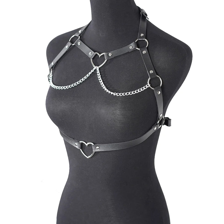 Gothic Leather Body Harness Lingerie – image 7