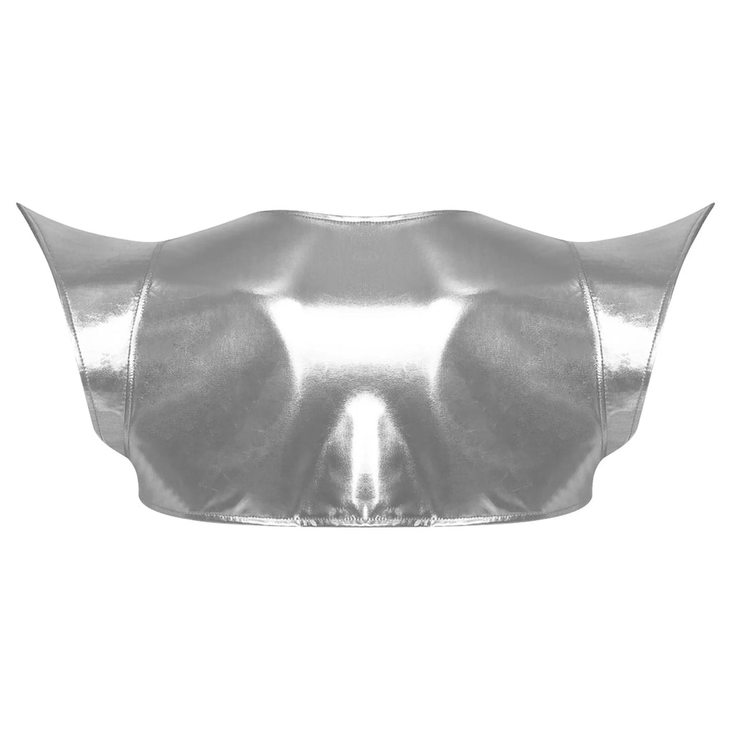 Men's Holographic Shoulder Armor Corset Crop Top – image 4