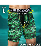 Creature Cocks - Creature Wear Cockness Monster Lake Creature Boxer Shorts – product image 6 – SKU XRAH730-GR-L0