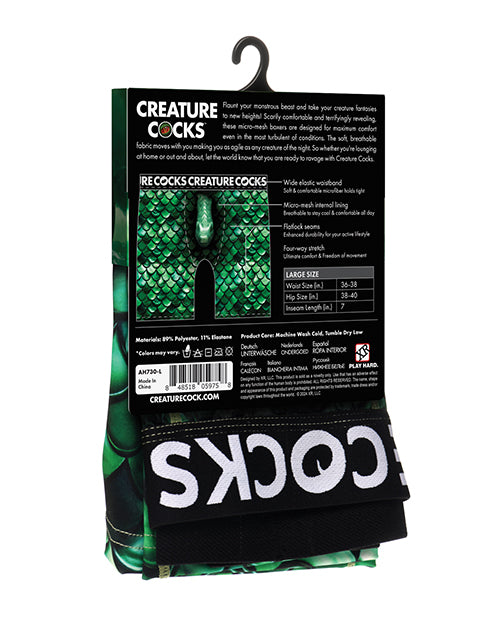 Creature Cocks - Creature Wear Cockness Monster Lake Creature Boxer Shorts – product image 8 – SKU XRAH730-GR-L0