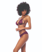 Dot Mesh Underwire Top w/Open Back Panty – product image 2 – SKU MPE8870-BG-LX